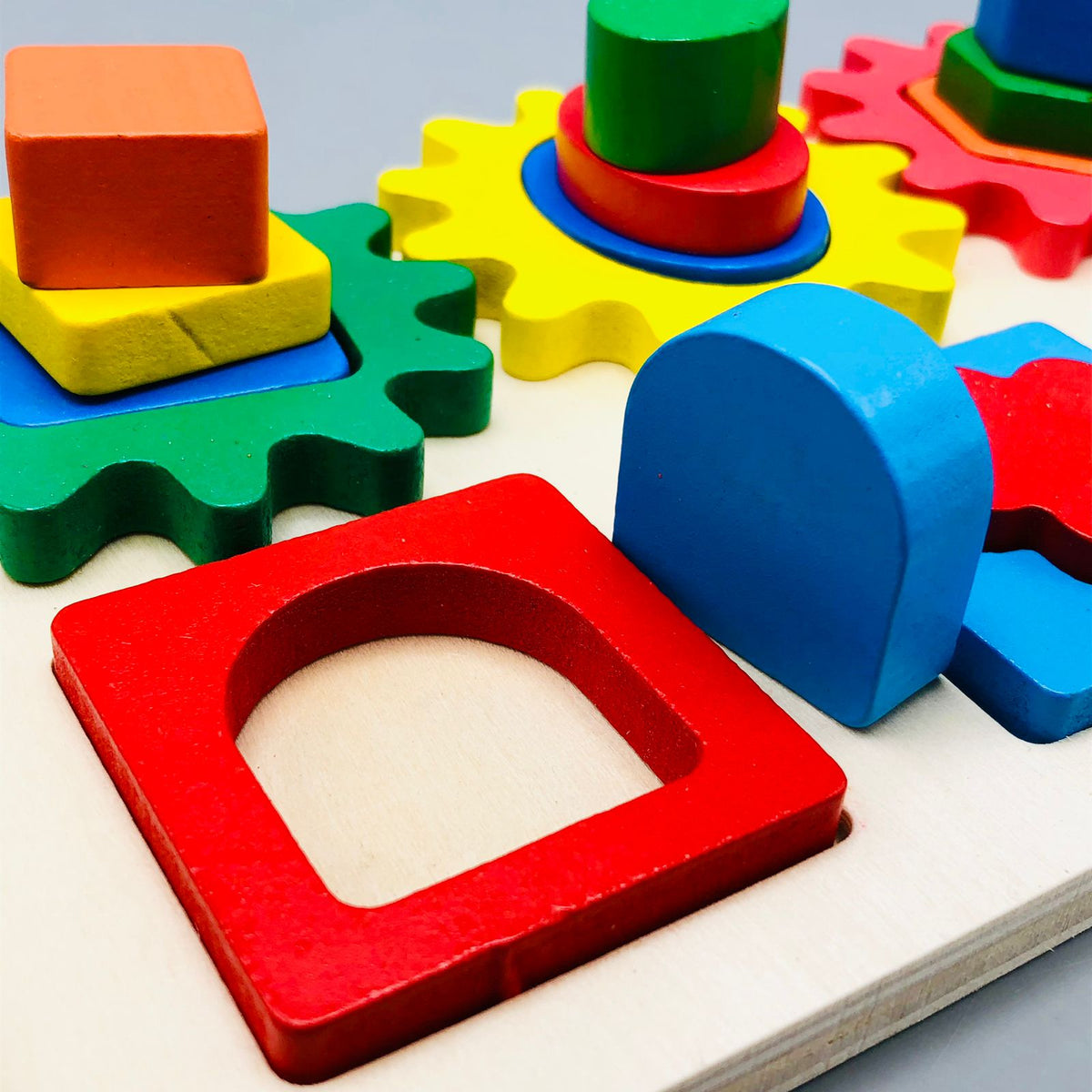 Wooden Montessori Gear Matching Board