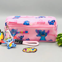 Premium Stitch Themed Kids Pencil Pouch - Pink