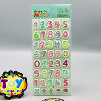3D Colorful Pattern Number & Symbols Sticker - 1Pc