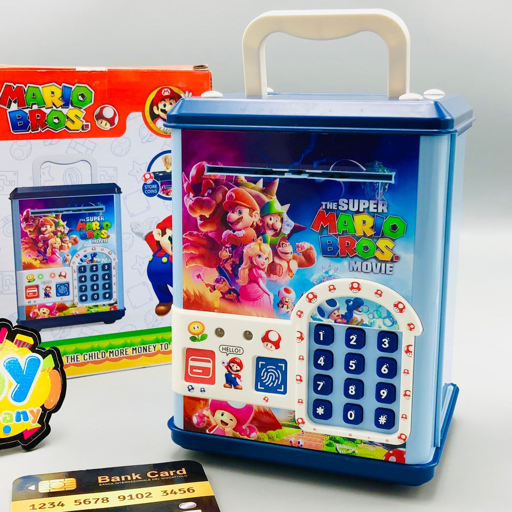 Super Mario Fingerprint & Swipe Card Unlock Piggy Bank