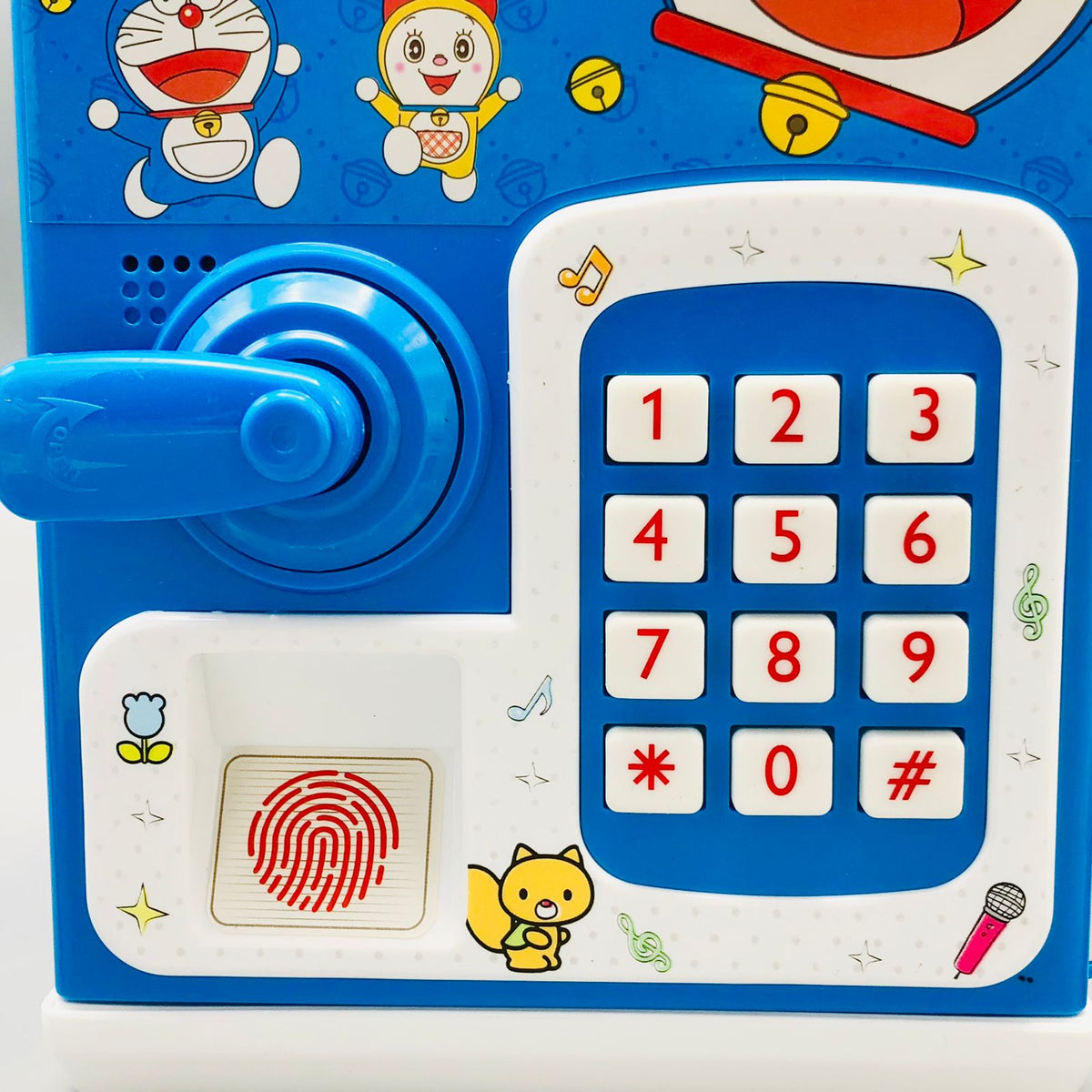 Doraemon Fingerprint Piggy Bank With Light & Sound