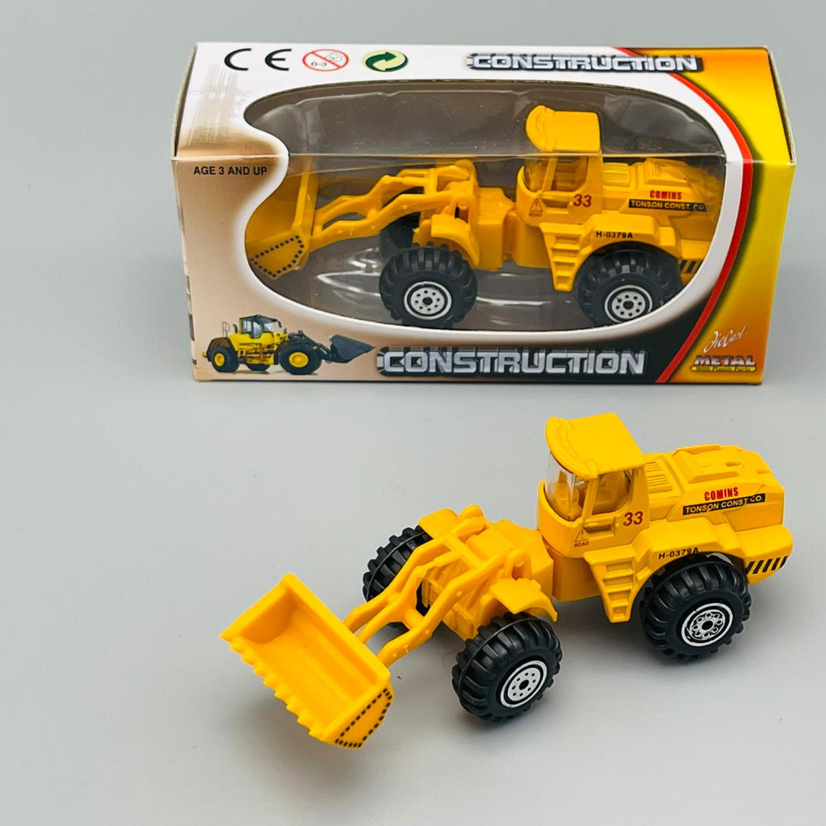 Diecast Metal Construction Trucks - Set of 10