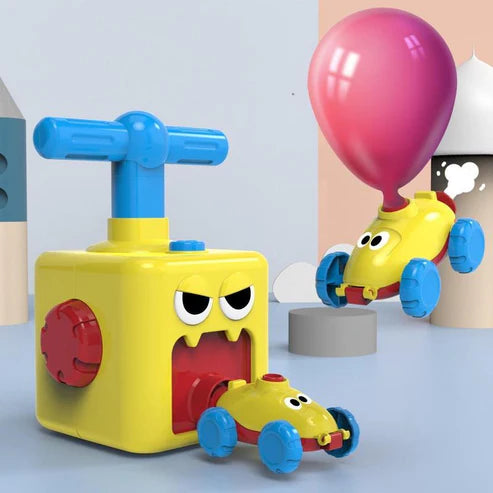 Mini Air Powered Cartoon Balloon Car Toy