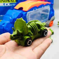 2in1 Foldable Dinosaur Truck With 3Pcs Cars