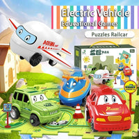 5Pcs DIY Track Electronic Car Puzzle Set