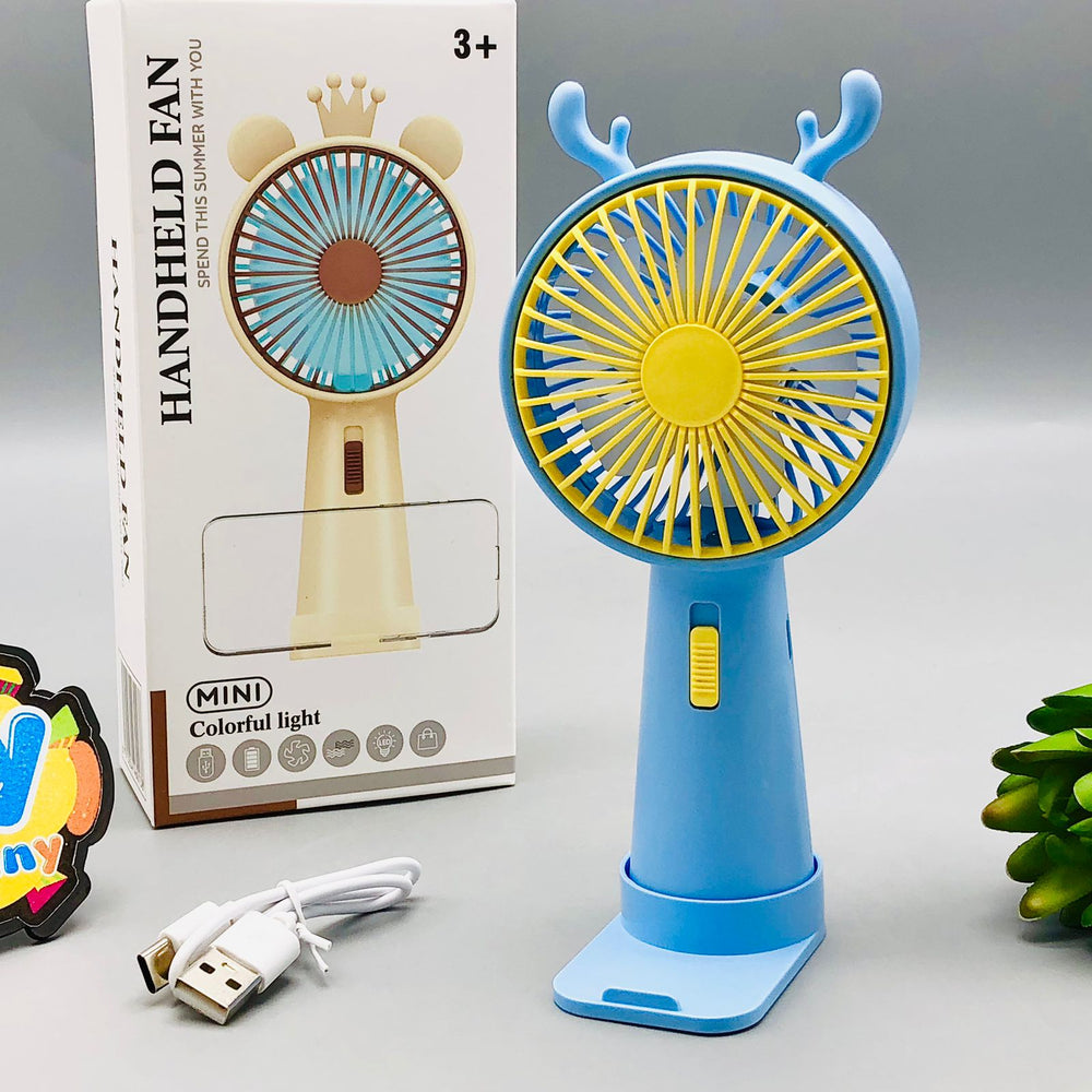 Rechargeable Changing Colorful Lights Mini Fan