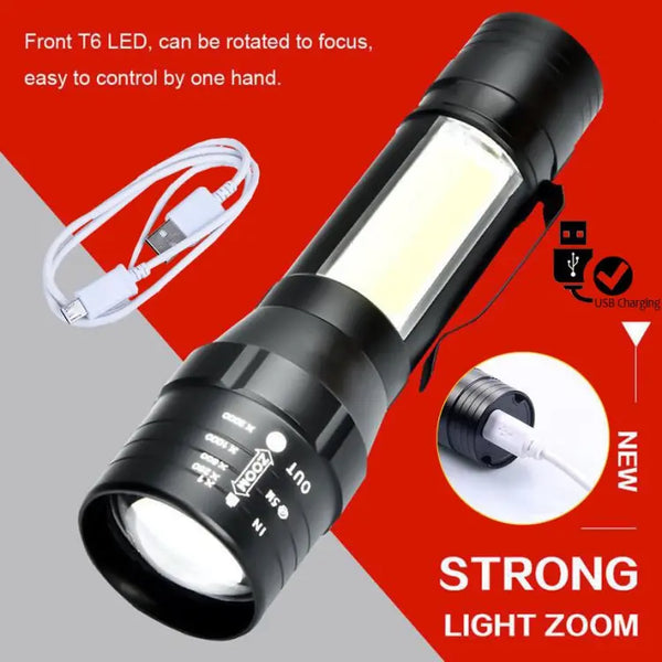 Telescopic Zoom Flashlight