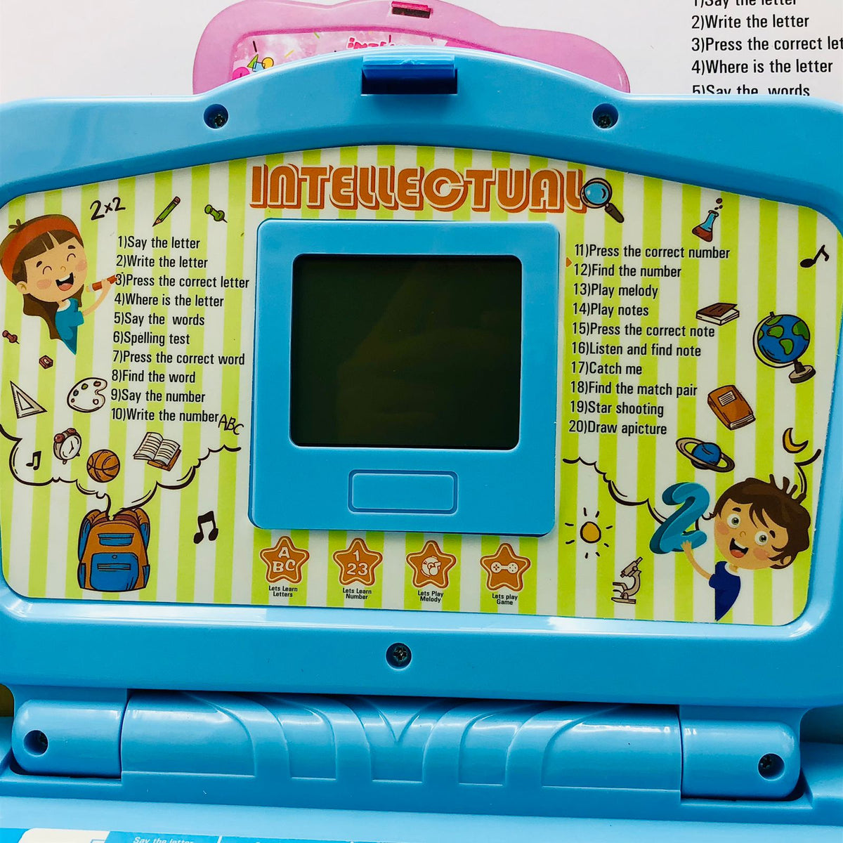 20 Activities Kids Intellectual Mouse Control Laptop - Blue