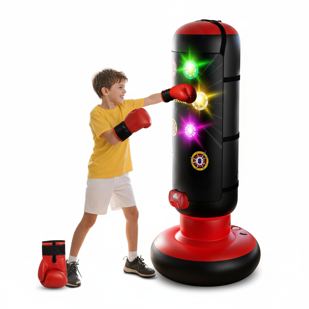 Inflatable Boxing Punching  Bag With Gloves