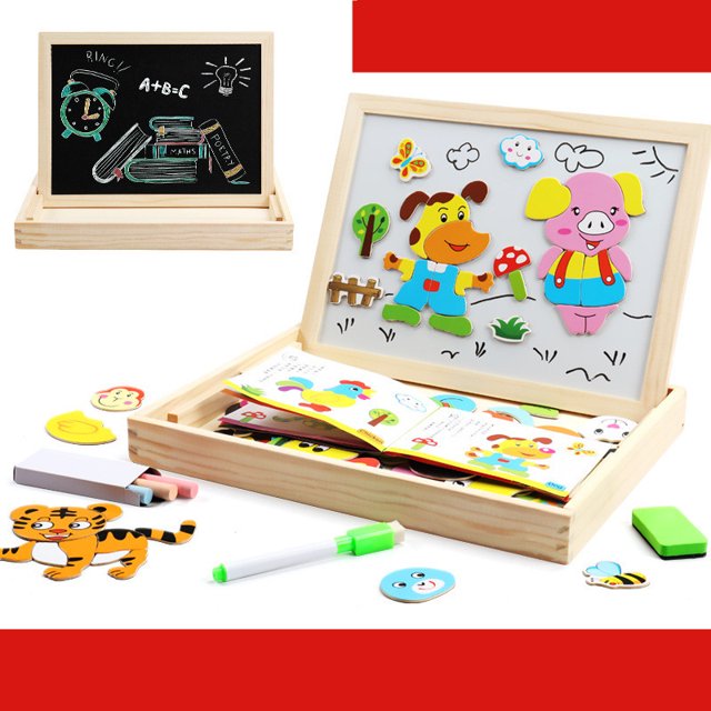 Wooden Cartoon Letter Puzzle Board