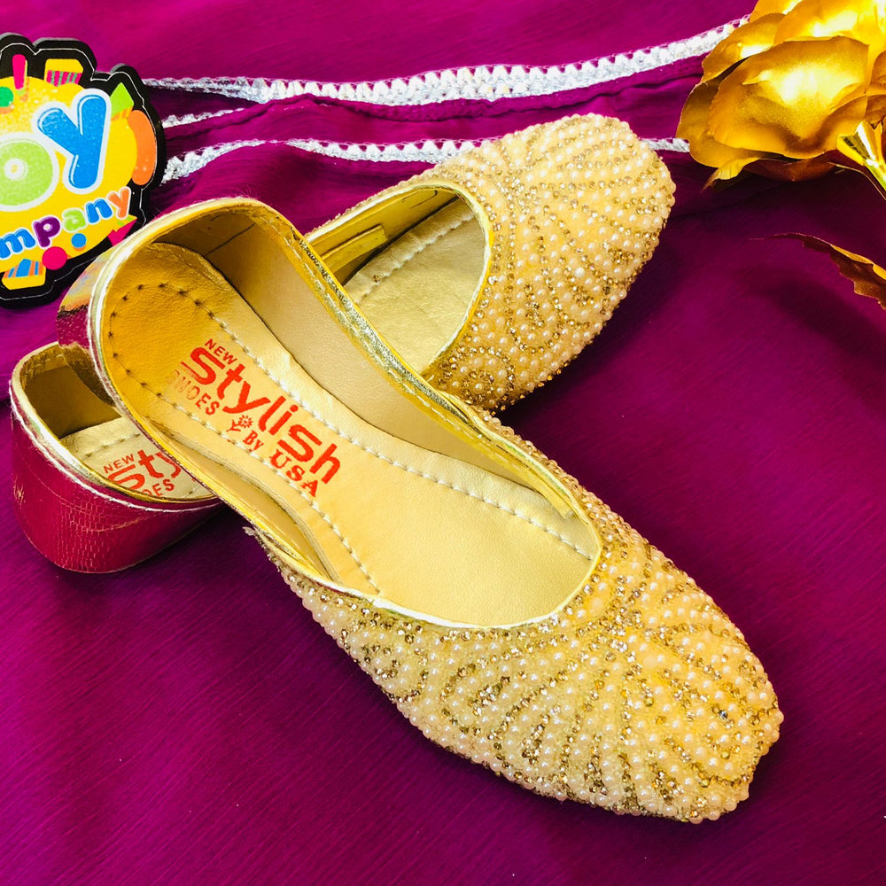 Hand-Made Beads Multani Khussa For Girls