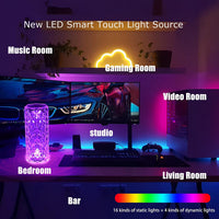 Crystal Table Lamp-USB Charging & Touchable