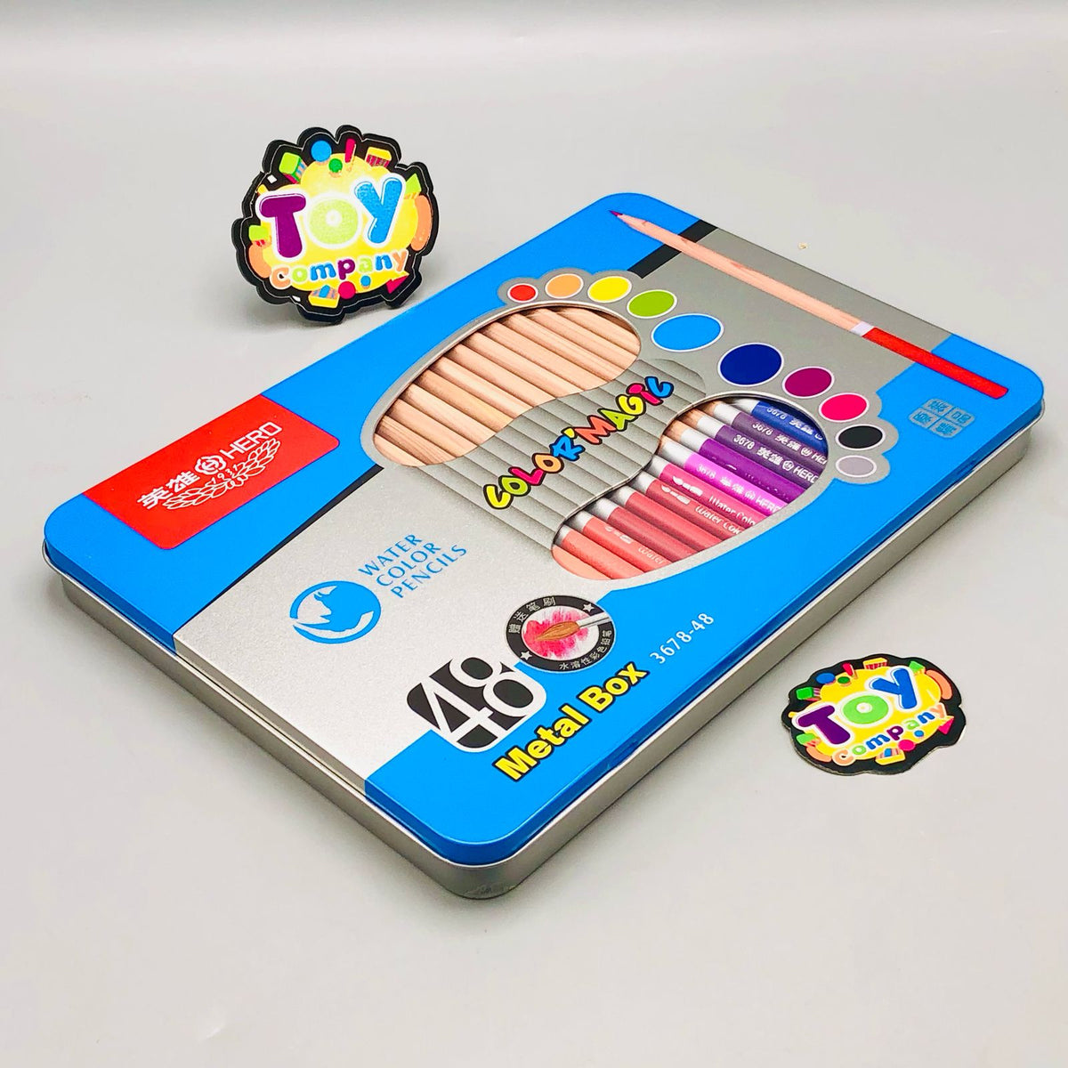 48Pcs Water Color Pencils Set With Tin Box