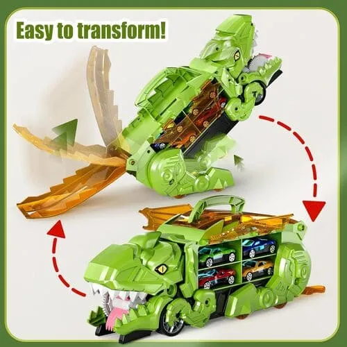 ABS Inertial Dinosaur Truck With 3 Pcs Mini Car