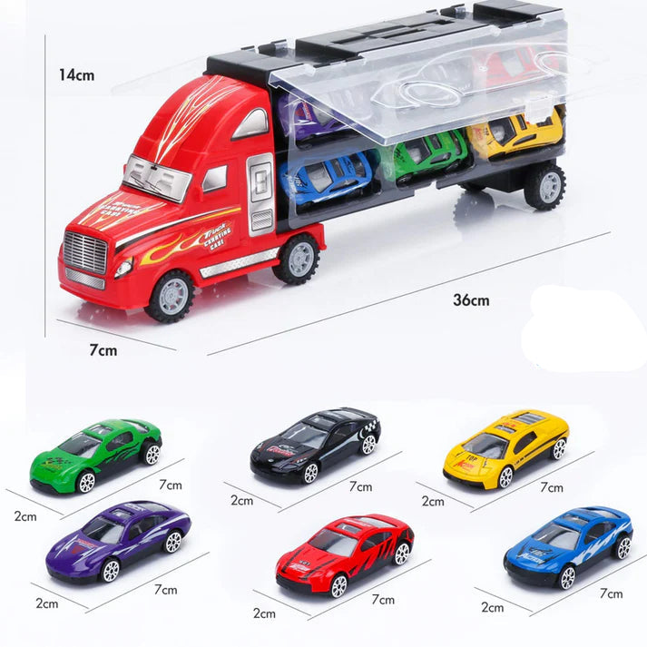 ABS Inertial Storage Truck With 6Pcs Cars