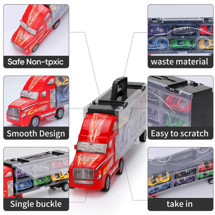 ABS Inertial Storage Truck With 6Pcs Cars