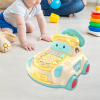 Multi-functional Kids Steering Musical Telephone Car