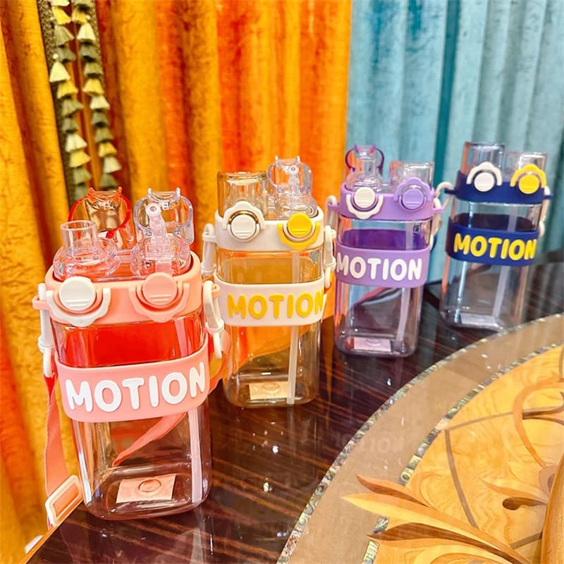 Motion Sipper Double Drinking Water Bottle With Strap