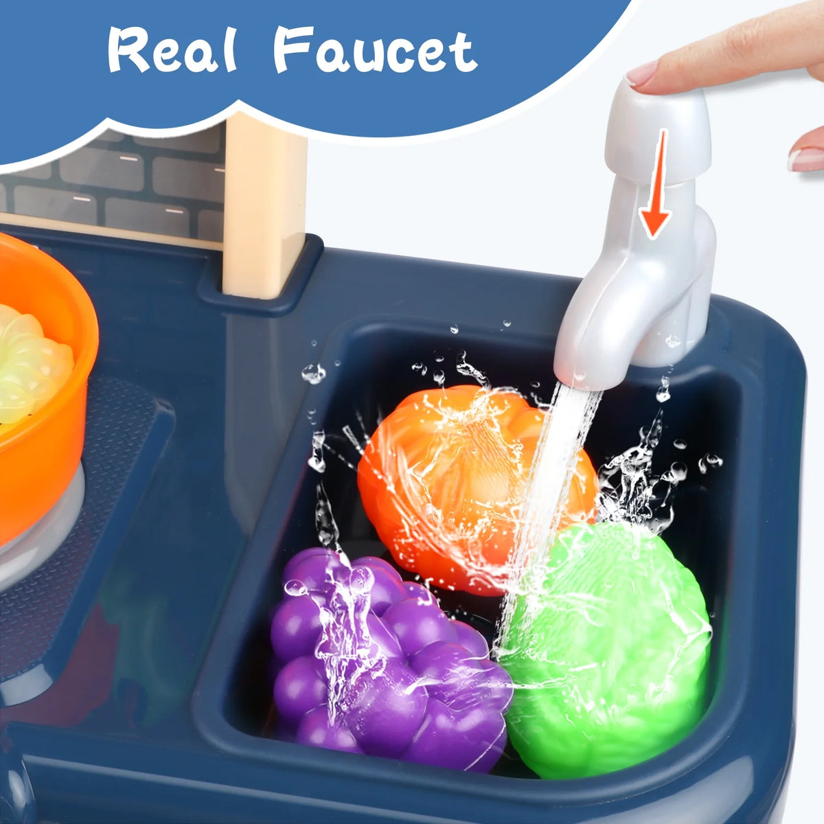 42Pcs Pretend Play Modern Steam Kitchen Set