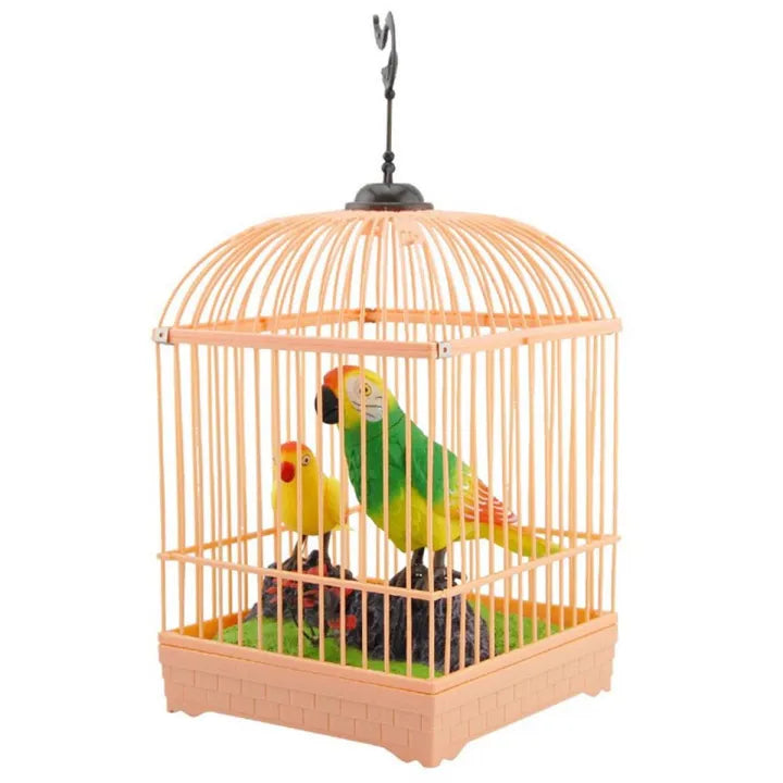 Sound Induction Happy Bird Cage With Lights