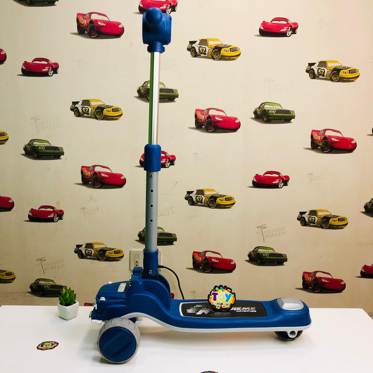 Mercedes Adjustable Height Kids Scooter With Light & Music - Blue