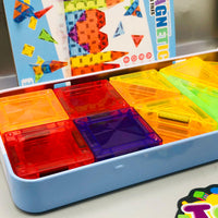 36Pcs Kids Magnetic Tiles Building Set With Storage Box