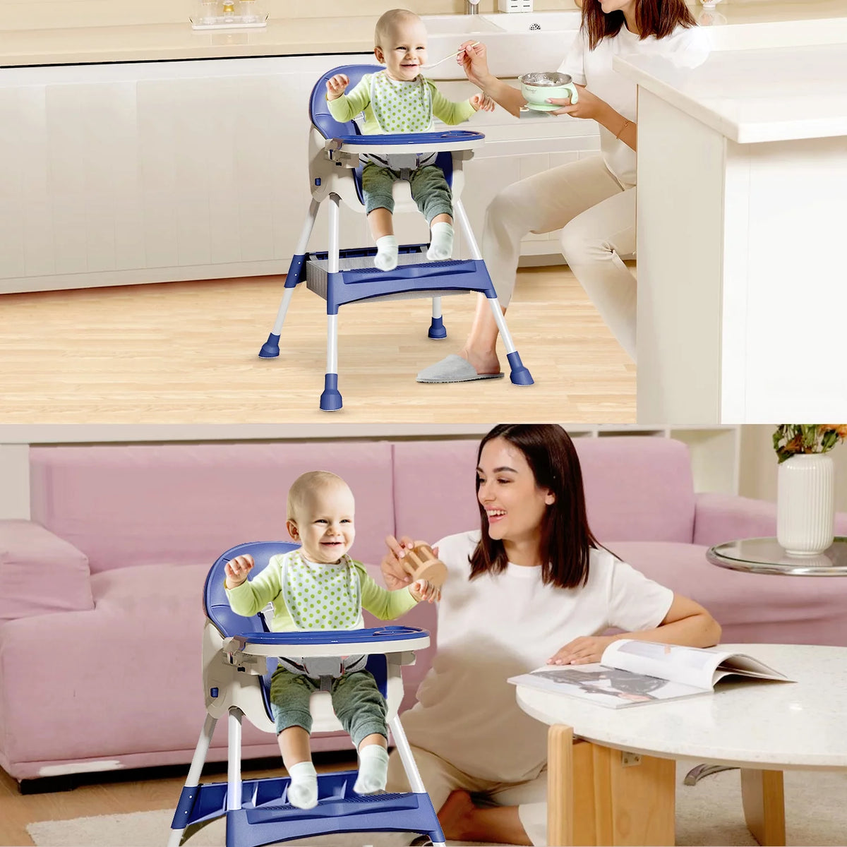 Kidilo 4in1 Convertible High Chair For Kids