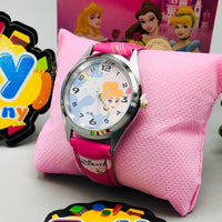 Princess Themed Kids Stainless Steel Frame Watch