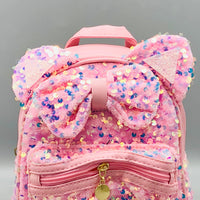 7.5* Inches Girls Fancy Kitty Backpack - Light Pink
