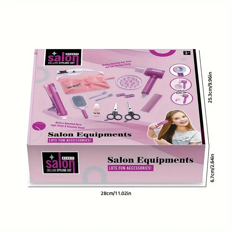 13Pcs Pretend Play Salon Equipments For Girls