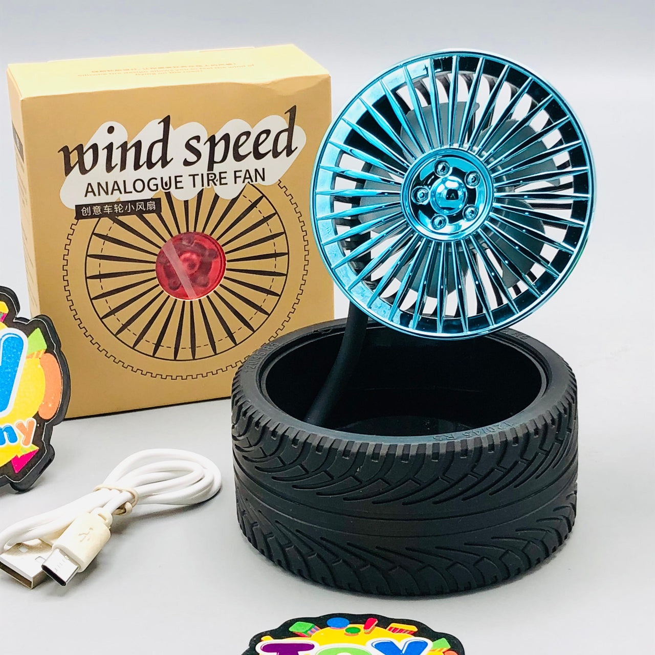 Rechargeable Silicon Tire Design Flexible Fan