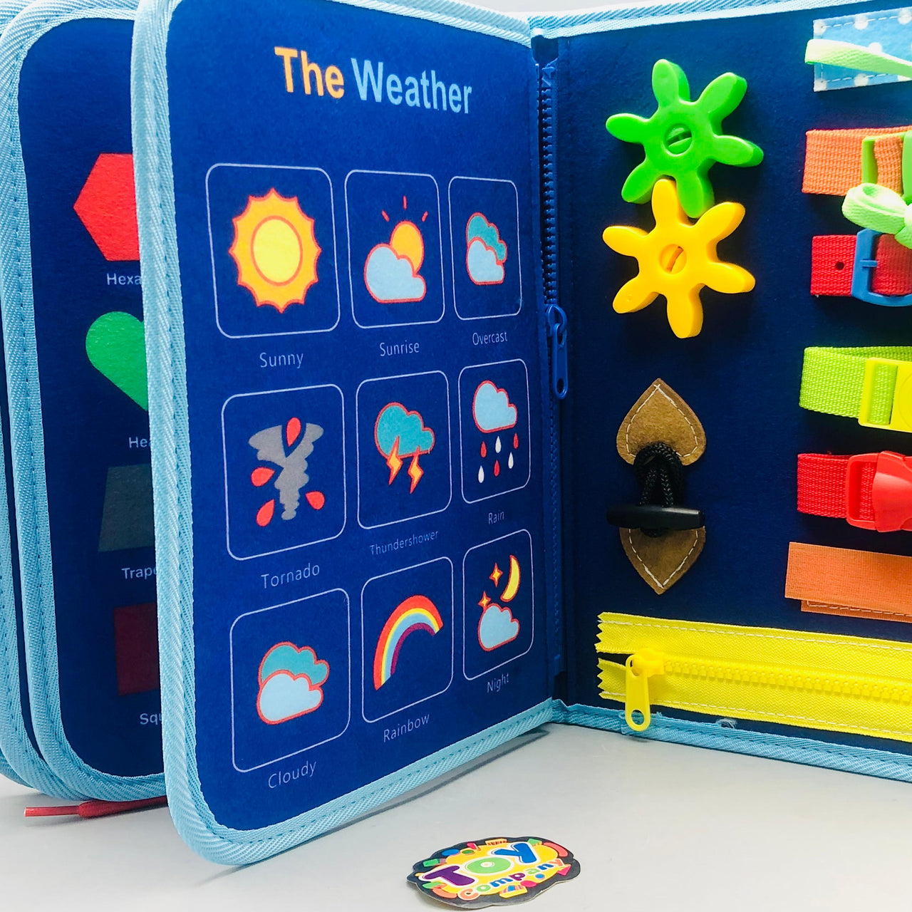 Montessori Multi-functional Activity Busy Book - Blue