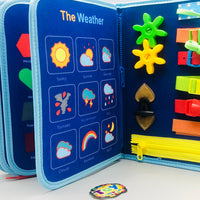 Montessori Multi-functional Activity Busy Book - Blue