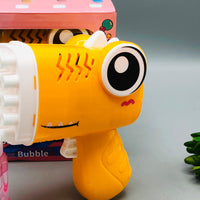 Kids Dinosaur Themed Colorful Bubble Gun 