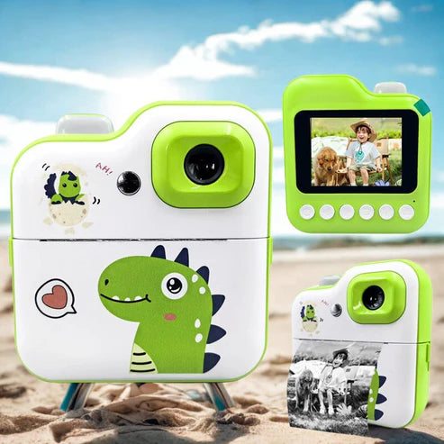 Kids Dinosaur Instant Digital Print Camera With Lights