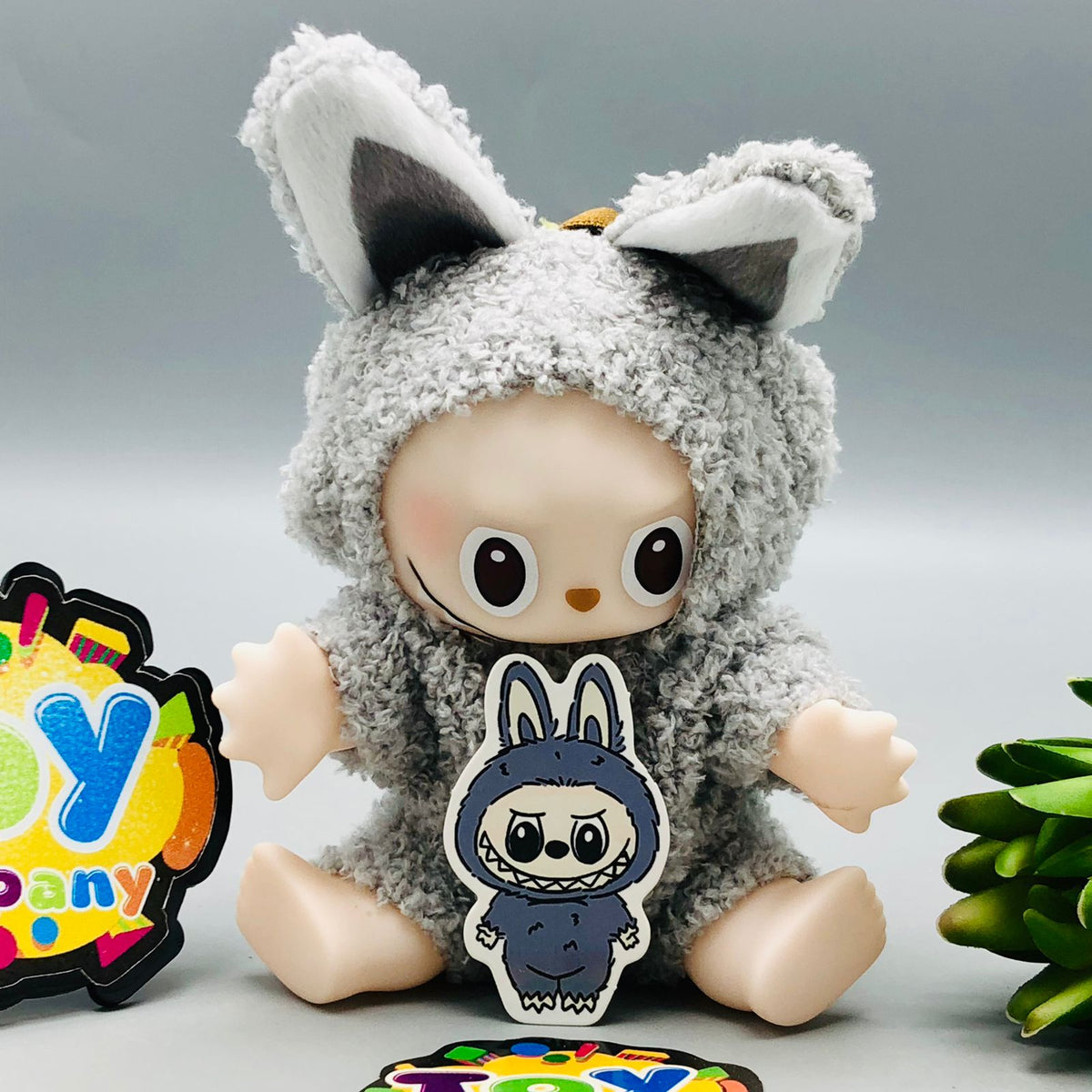 Mini Macaron Figure Keychain Plush Doll - 1Pc