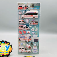 3D Escort Car Themed Sticker - 1Pc