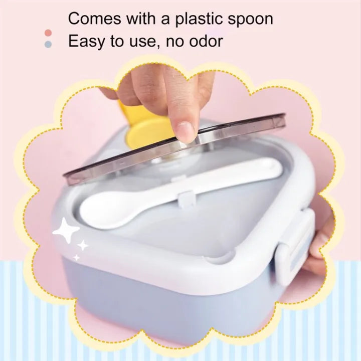 750ml Plastic Lunch Box With Food Scissor & Spoon - Blue