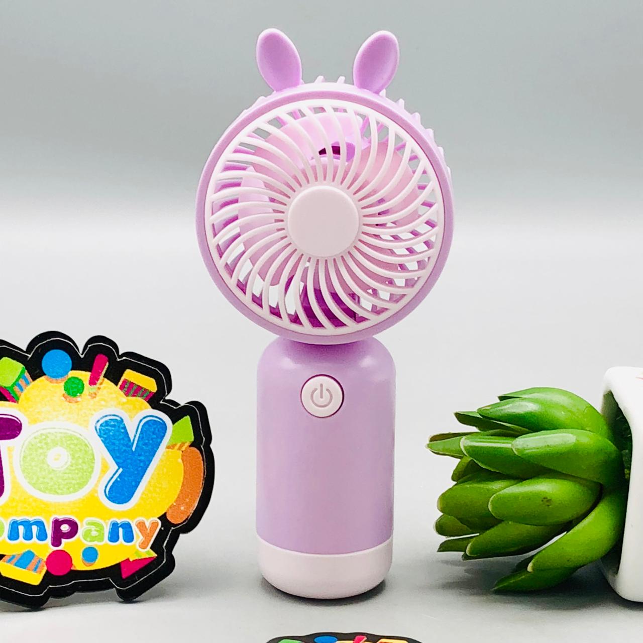 Rechargeable Mini Cartoon Rabbit Handheld Fan