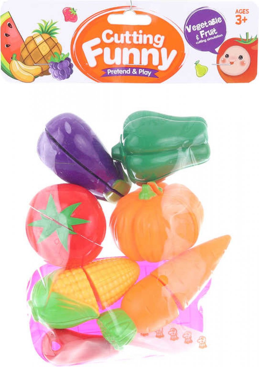 8Pcs Pretend Play Vegetable Cutting Toy Set