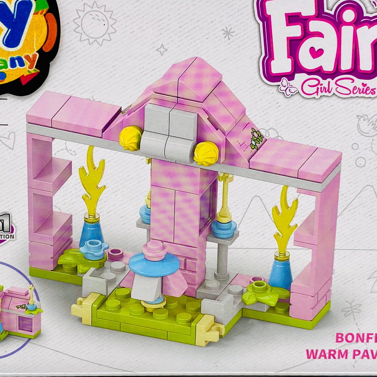 DIY 2in1 Fairy Bonfire Warm Pavilion Building Blocks - 79Pcs