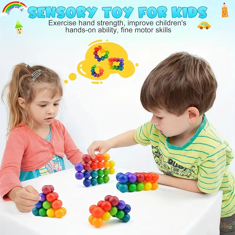Montessori Rainbow Twisting Magic Puzzle Balls