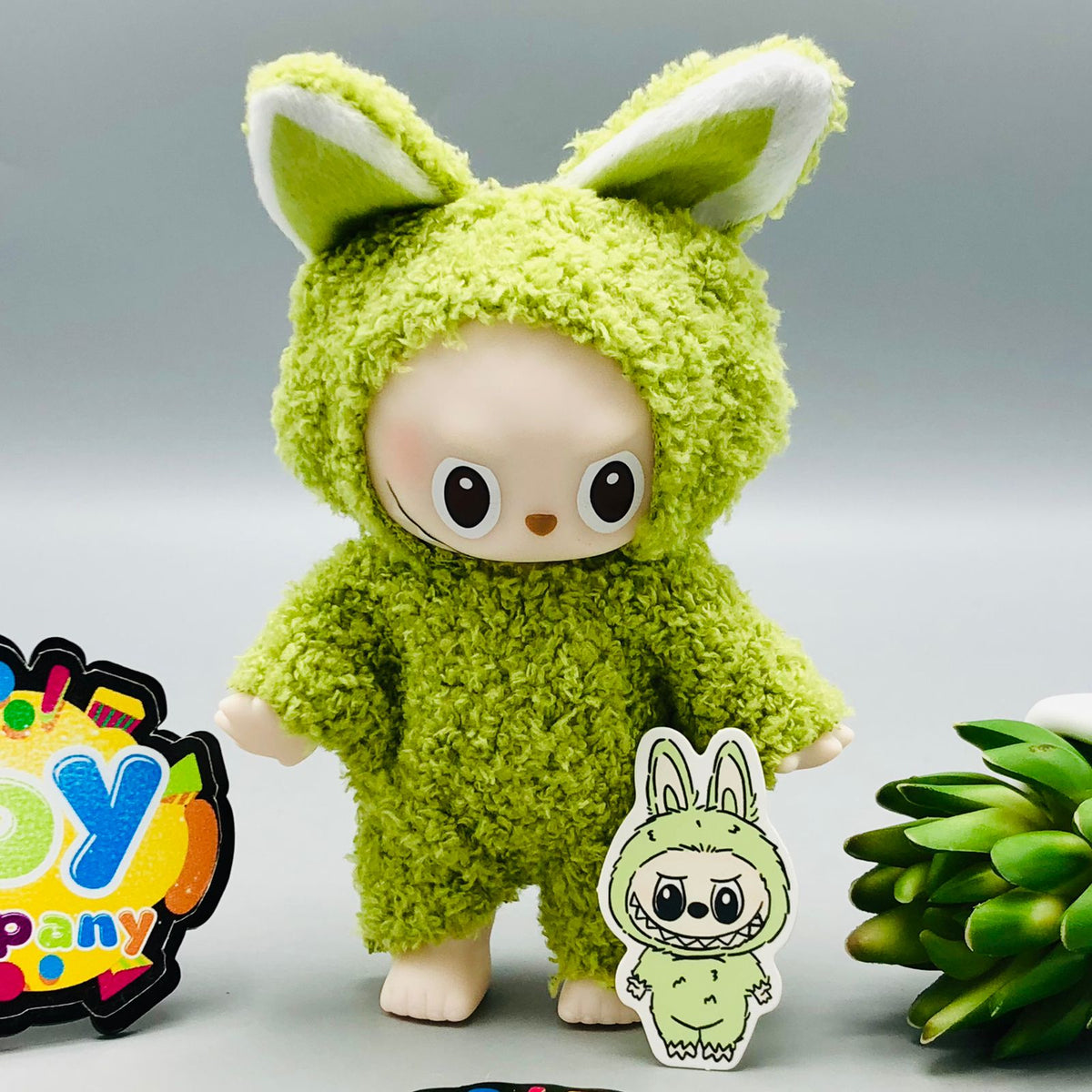 Mini Macaron Figure Keychain Plush Doll - 1Pc