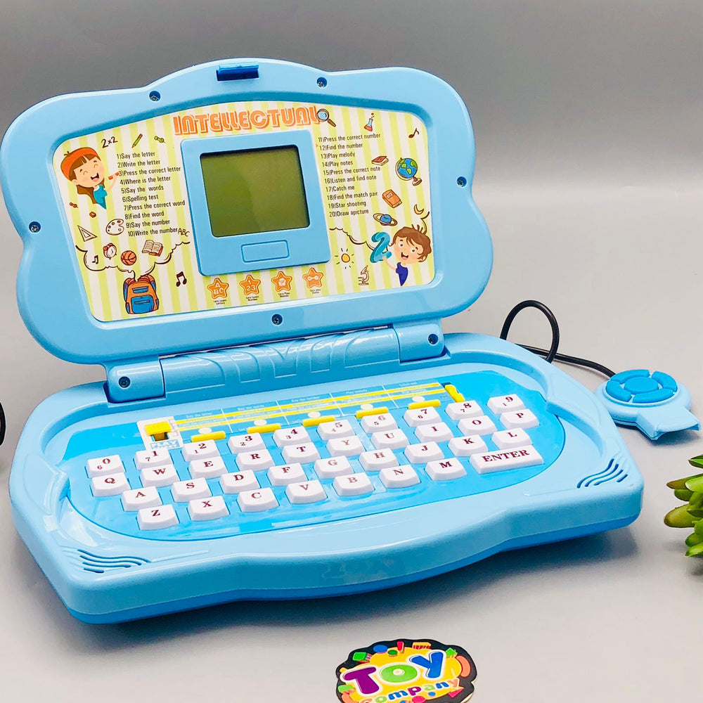 20 Activities Kids Intellectual Mouse Control Laptop - Blue