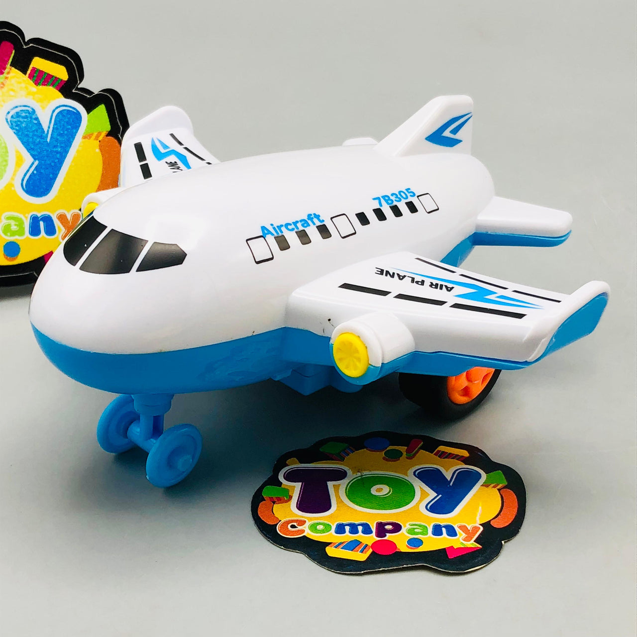 Mini ABS Inertial Cartoon Airplane - 1Pc