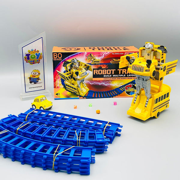 Robot Deformation School Bus Track Set