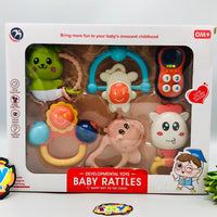 6Pcs Baby Teether & Rattle Set