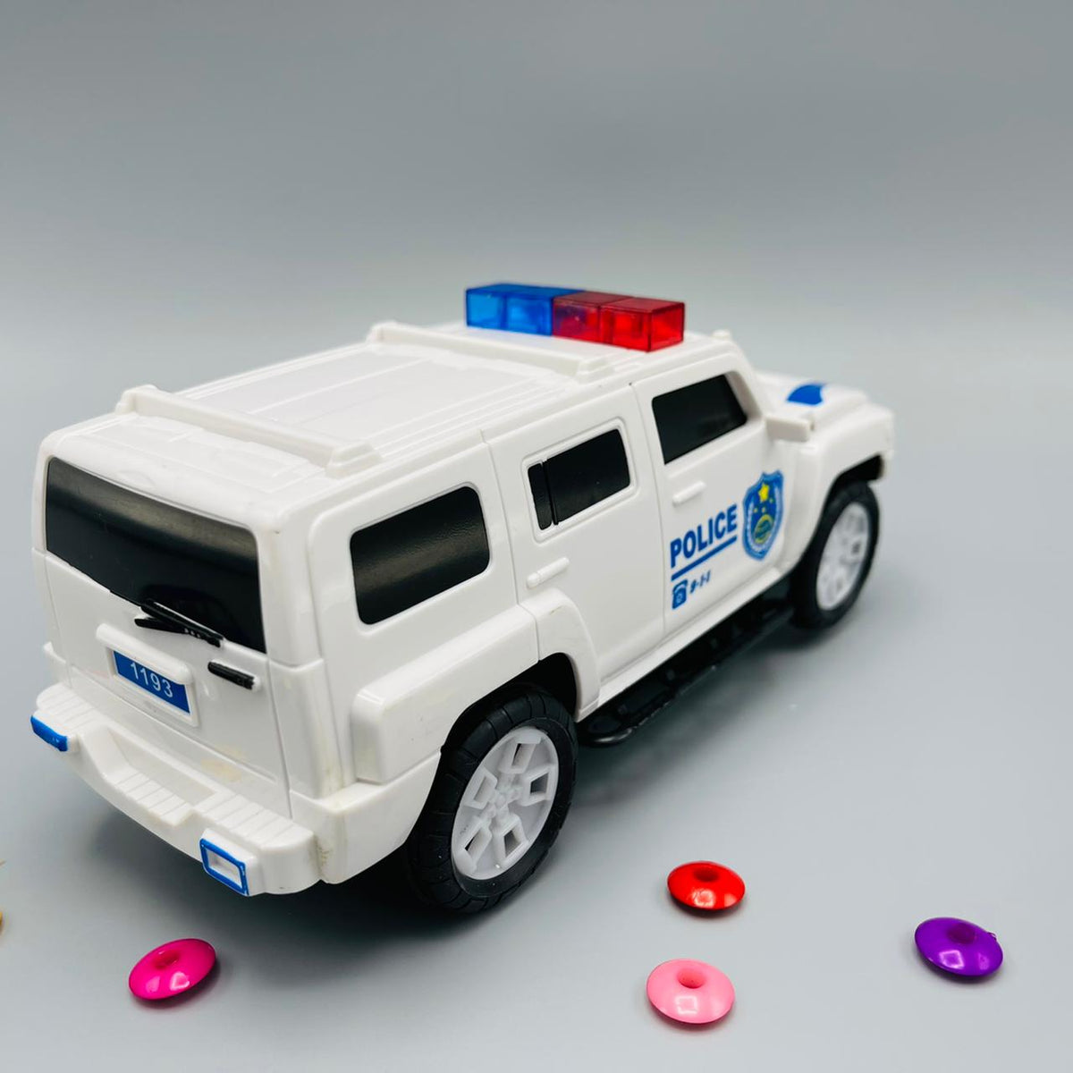 Police Car with Openable Doors and Bonnet