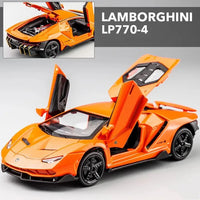 1:32 Diecast Lamborghini LP770-4 With Acrylic Display Box - Orange
