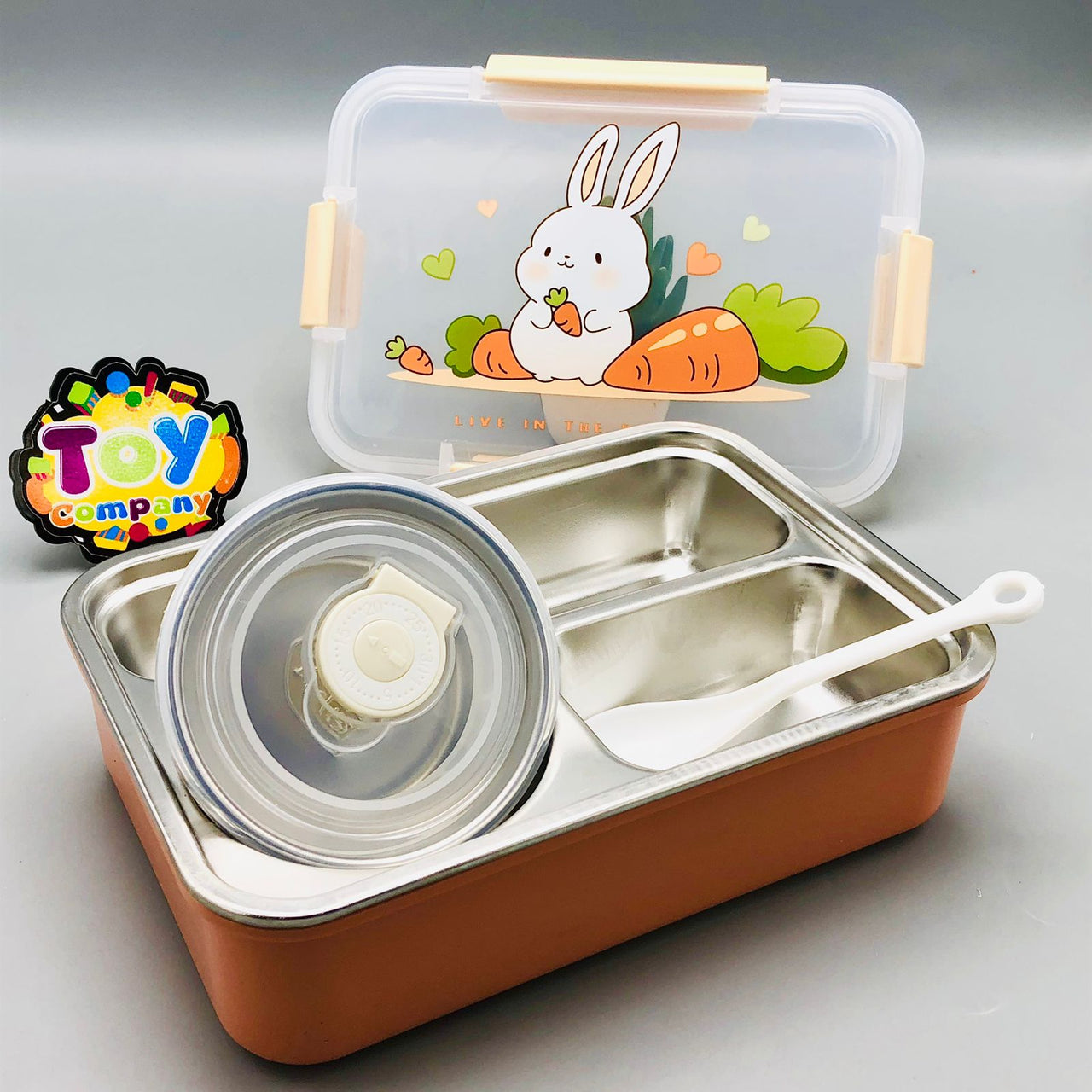 Stainless Steel Bunny Design Kids Lunch Box